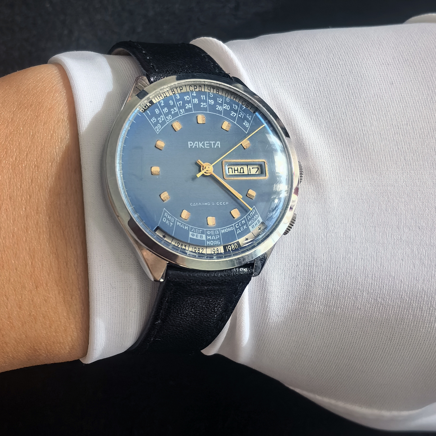 万年历苏联手表经典复古机械男