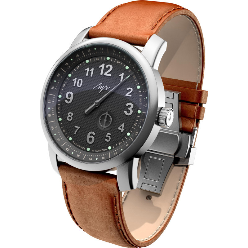 超薄男表欧美商务休闲自动机械玻璃透底白俄罗斯luch蓝宝石真皮