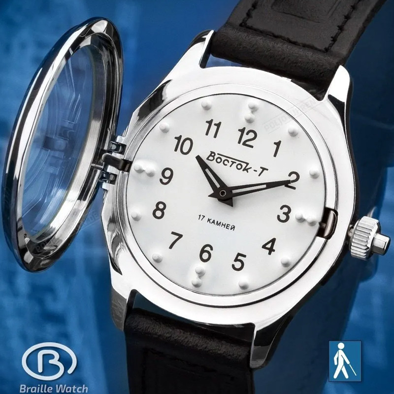 进口盲人手表手动机械触摸盲人表俄罗斯vostok东方军厂制造