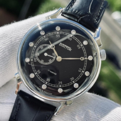 俄罗斯镶钻时尚 女表白色机械真皮VOSTOK东方双头鹰黑色欧美防水