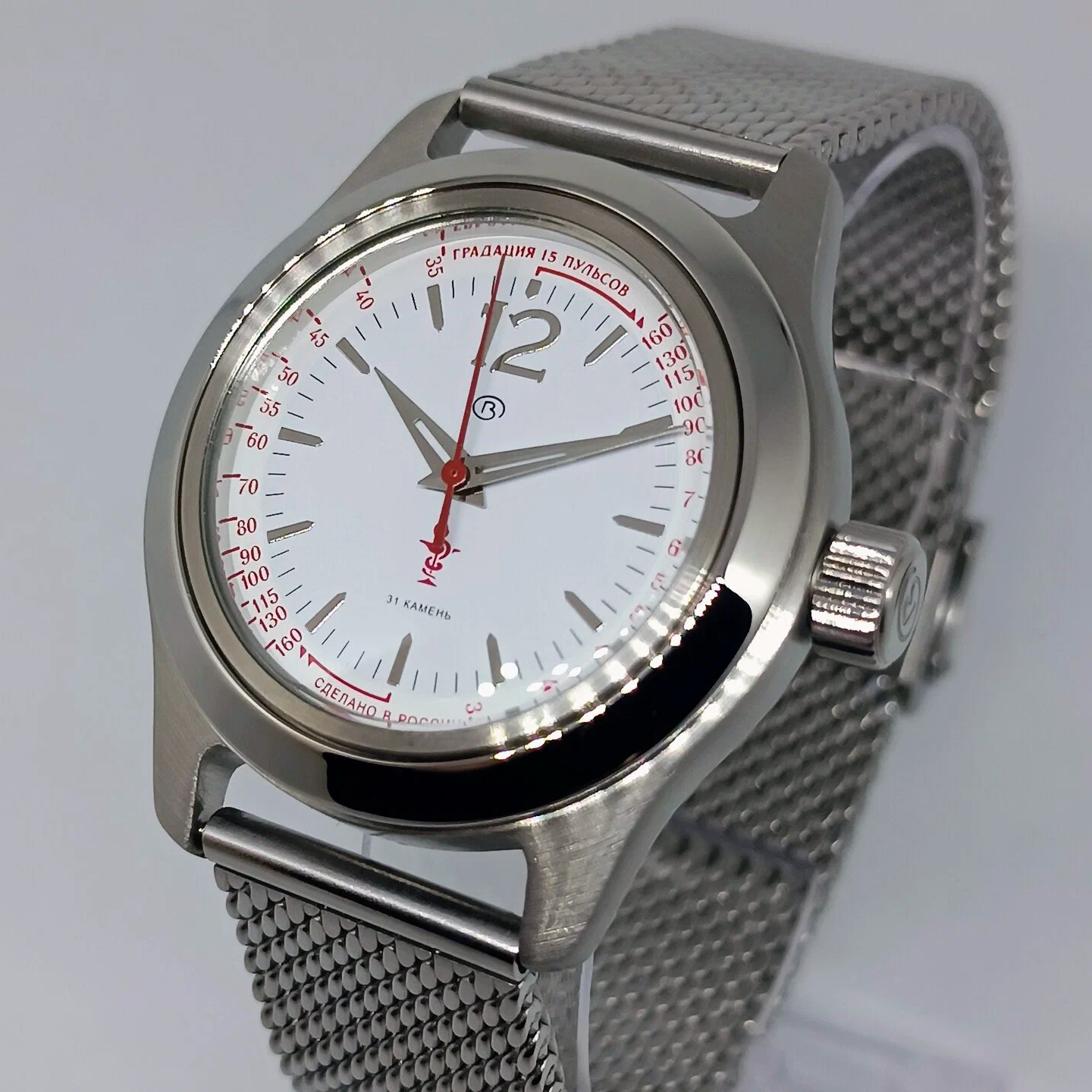 俄罗斯手表医疗医生全自动机械表可测脉搏男表防震防水原装进口