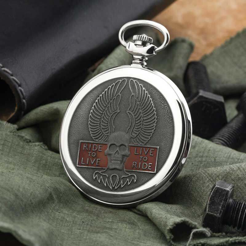 俄罗斯库存怀表复古苏联库存机械黄铜镀铬外壳哈雷摩托收藏价值