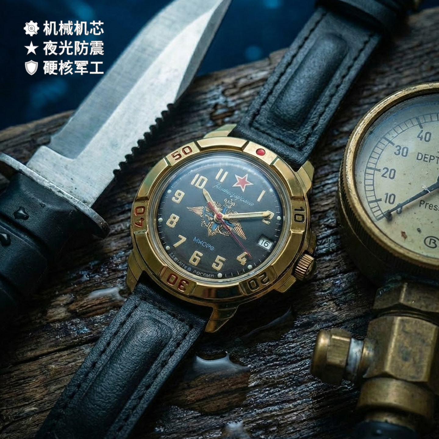 俄军特战系列机械防震军表进口