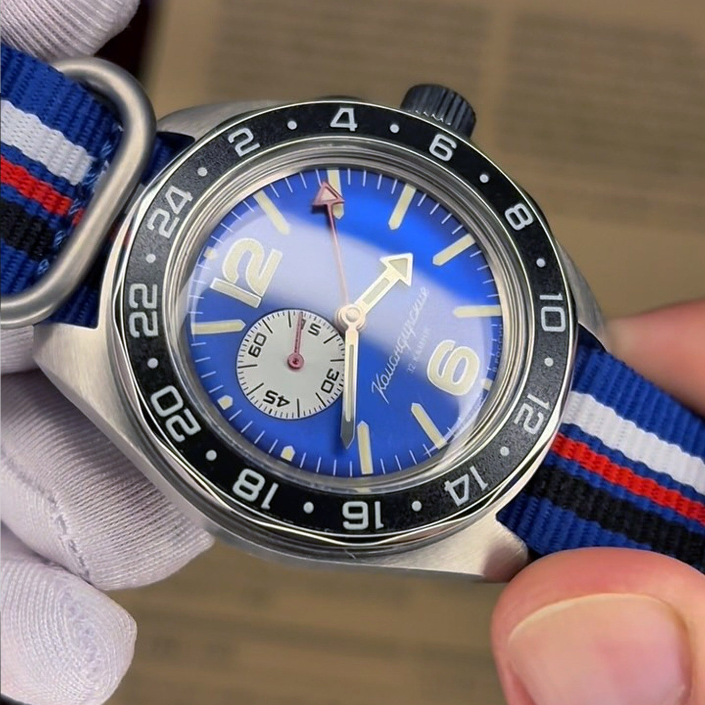 欧洲自动机械军表GMT双时区防水