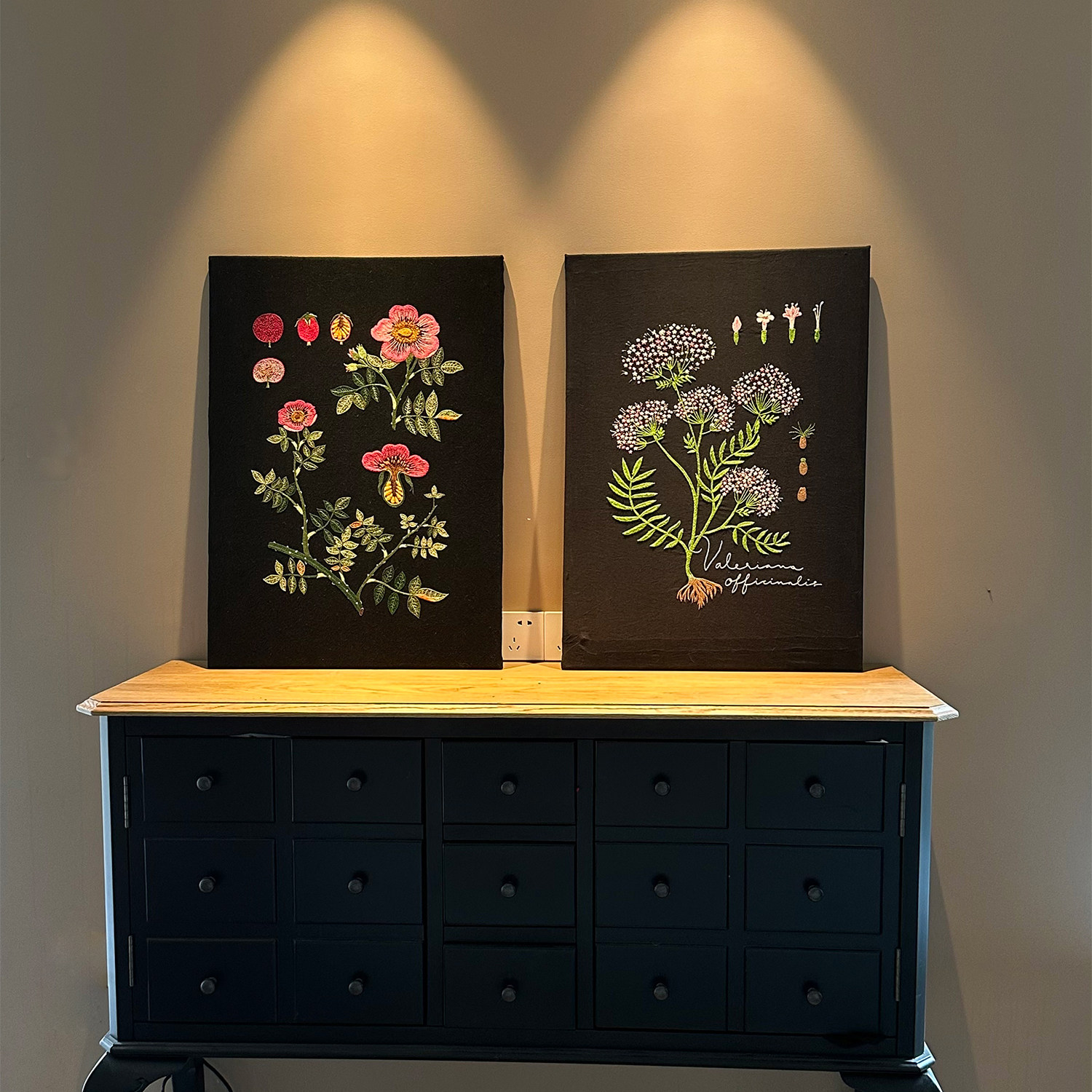 植物标本画手工DIY布艺欧式刺绣材料包家装饰挂画壁画绣花套件