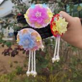 新款 朝鲜族头饰延吉公主发饰成人儿童宫廷舞配饰韩服头花写真摄影