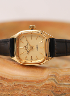 国产库存老上海怀旧复古精致金色古董女生手动机械表考试考研手表