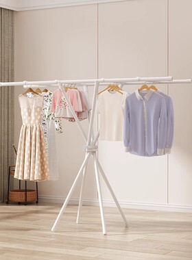 104德国落地折叠室内家用阳台伸缩晾衣杆晒被子神器