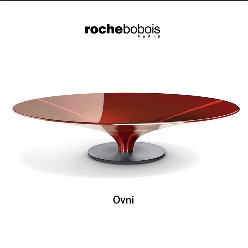 法国进口rochebobois罗奇堡ovni飞碟茶几创意整装不锈钢咖啡桌