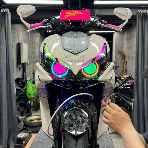 NVX155改装升级3寸双透镜大灯