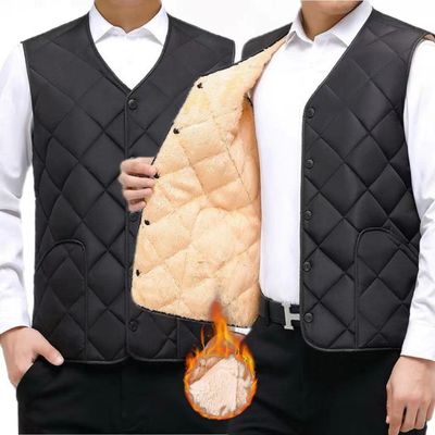 秋冬男士加绒加厚保暖背心
