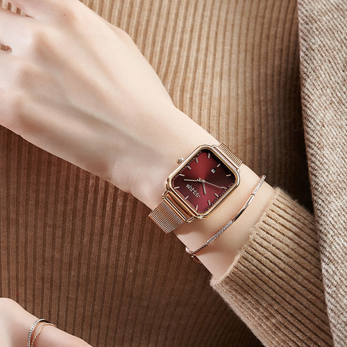 聚利时优雅显白方形盘女士手表