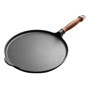 精选典匠煎饼盘平底锅铸铁加厚家用无涂层煎饼煎蛋烙饼牛排烤盘电