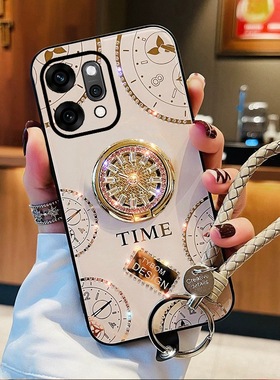 oppoReno15手机壳新款Reno14pro保护套Reno13高级感Reno12pro全包Reno11防摔10/9/8指环镶钻支架绳女手提式绳