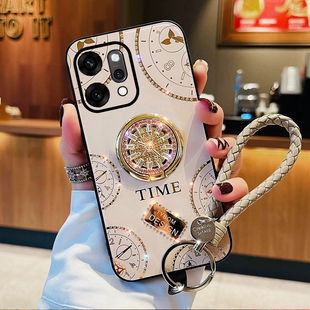 适用oppoReno15手机壳reno14pro镶钻女潮款带支架防摔reno13全包挂绳reno12pro网红奢华reno14硅胶reno15pro