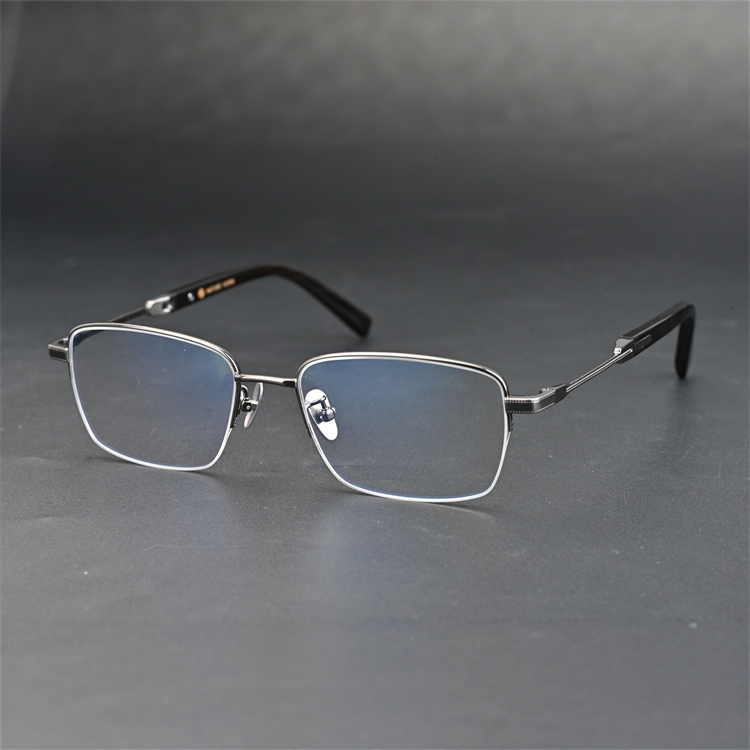 复古超轻半框镜框男复古手工眼镜牛角眼镜配近视防蓝光镜架 90010