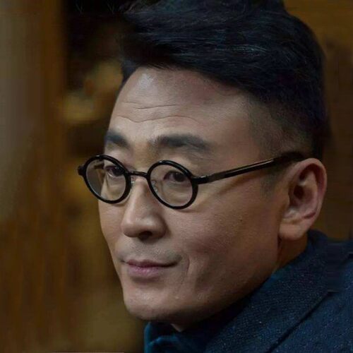 复古圆形眼睛框窦文涛眼镜近视眼镜男板材黑框配平光近视镜女6317