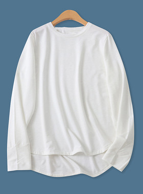 薄卫衣秋季新款外贸女装休闲百搭圆领宽松大版长袖套头上衣17095