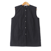休闲百搭单排按扣宽松无袖 外贸女装 背心18887 马甲秋新款 日单工装