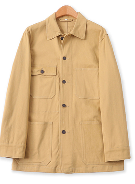 工装外套春新款外贸女装百搭单排扣口袋宽松长袖休闲牛仔服12716