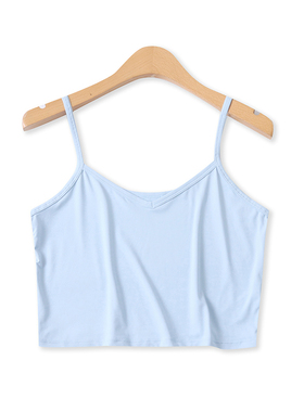 露脐短款吊带夏新款外贸女装纯色内搭外穿修身弹力打底上衣17950