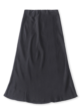 缎面半身裙秋季新款外贸女装时尚百搭松紧高腰显瘦包臀长裙18937