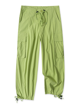 工装裤秋季新款外贸女休闲百搭多口袋拉链门襟宽松阔腿长裤17405