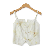 饰修身 提花国风吊带夏秋季 短背心18697 新中式 盘扣装 新款 外贸女装