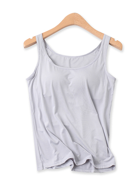 背心内衣春夏季新款外贸女装海绵胸垫一体式修身百搭打底衫14622