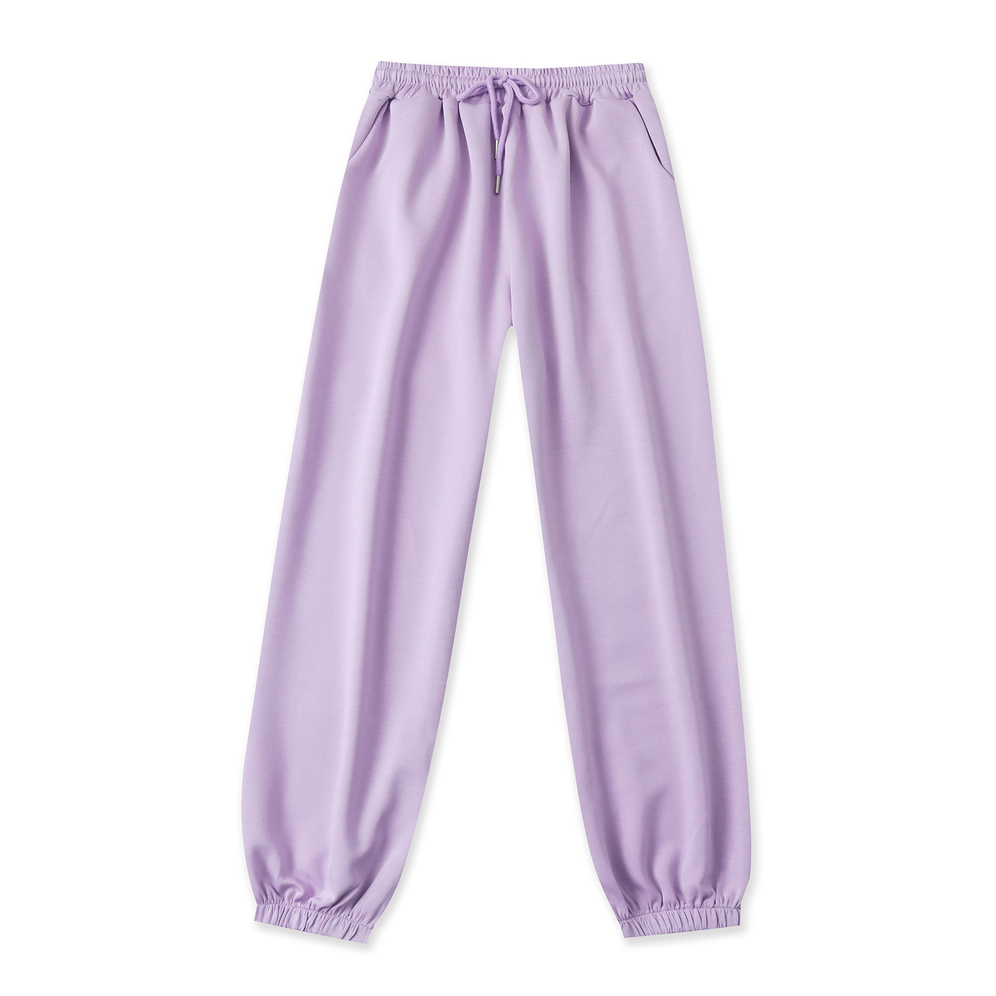 空气棉运动卫裤春季新款外贸女装百搭松紧高腰宽松收口长裤19285