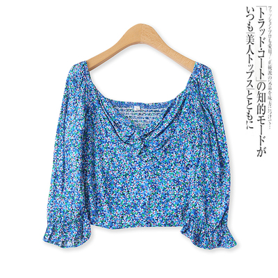 女帝波雅减龄百搭碎花衬衫