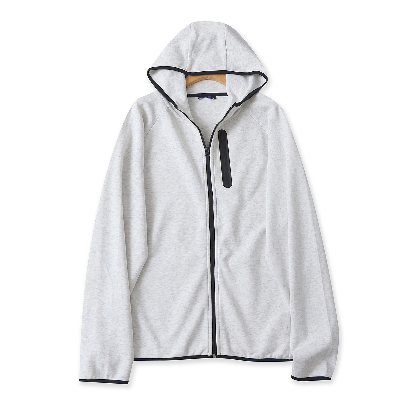 卫衣外套秋季新款外贸女装休闲撞色大码插肩长袖连帽拉链衫18781