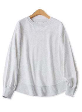 毛圈卫衣秋季新款外贸女装百搭宽松圆领螺纹拼接长袖套头衫18208