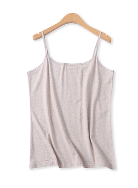 吊带棉背心夏新款外贸女装百搭纯色大码修身可调节打底上衣17772