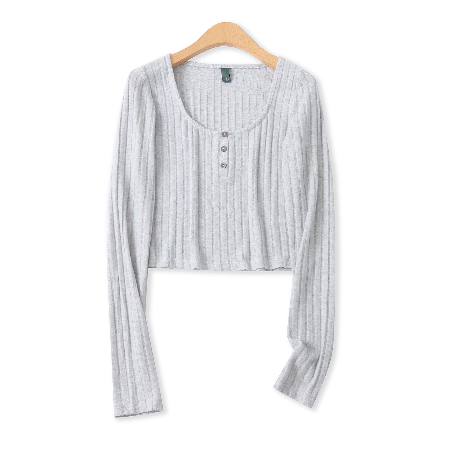 坑条针织衫秋季新款外贸女装百搭大码修身圆领长袖短款上衣18445