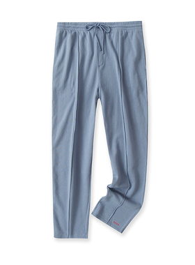 薄绒卫裤秋季新款外贸女装休闲百搭大码显瘦松紧腰立褶长裤15416