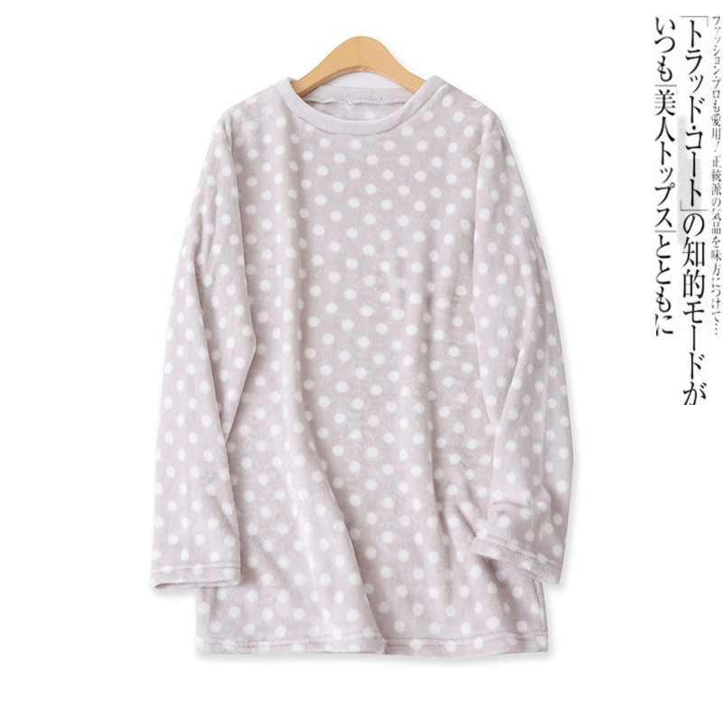 宽松亲肤保暖长袖珊瑚绒家居服