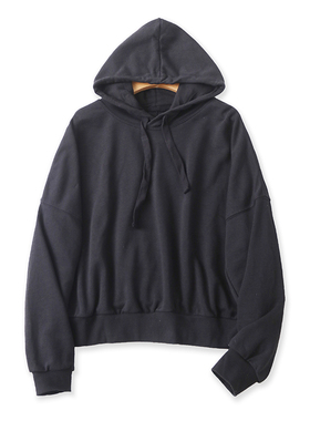 毛圈卫衣春新款外贸女装休闲百搭宽松连帽螺纹收口长袖外套16080