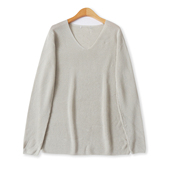 秋季 套头小衫 新款 纯色百搭宽松高弹力长袖 19031 外贸女装 V领针织衫