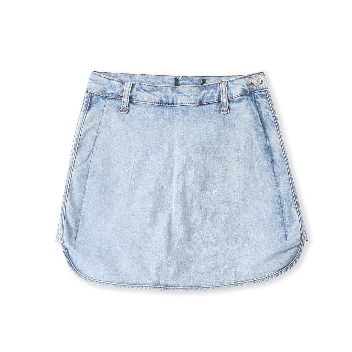 牛仔短裤裙夏新款外贸女装时尚百搭侧拉链修身水洗包臀裙裤19186