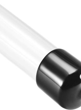 外径22内径20mm高清高透明PC透明硬管包装管黑色胶帽塑料管收纳