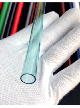 蓝透外径11mm壁厚1mmPC聚碳酸酯硬管塑料管蓝色彩色管空心实验管