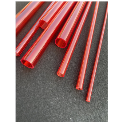 红透PC聚碳酸酯硬管塑料彩色管强度高耐高温6/10/15/25/30/50