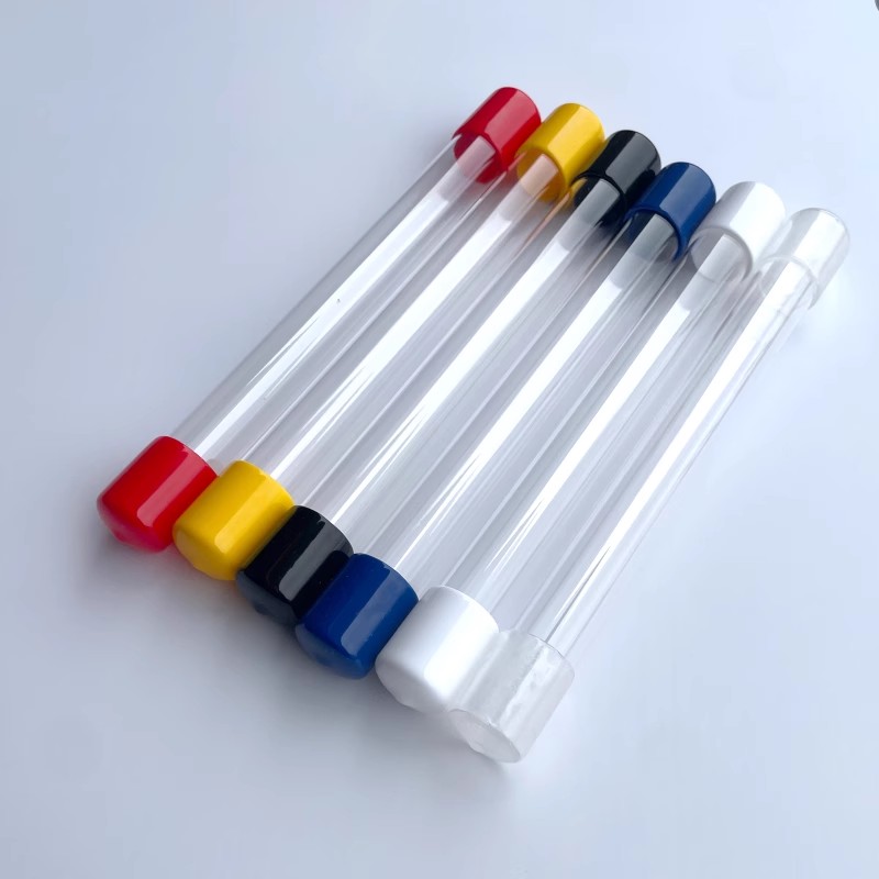 外径20mm/壁厚1mm/内直径18mmPC包装高透明圆管胶帽塑料实验收纳