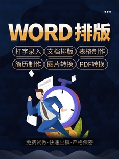 word排版文档修改文件美化调整格式校对图片整理文字录入教学