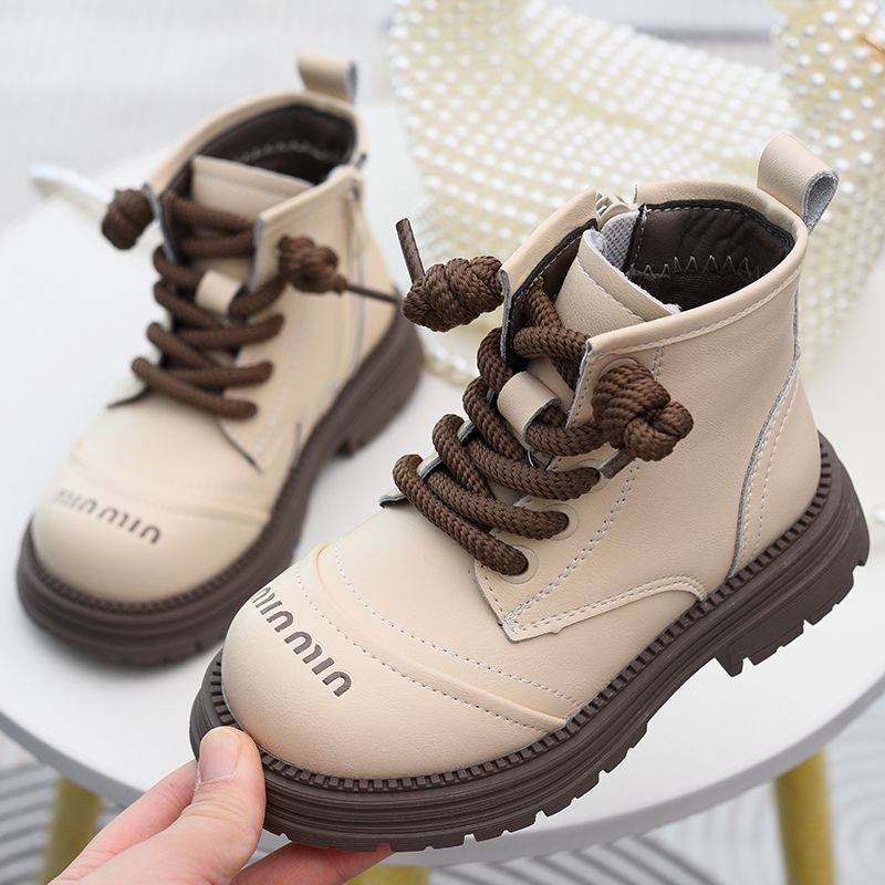 儿童真皮马丁靴男童短靴女童靴子2025春秋新款童鞋小女孩软底单靴