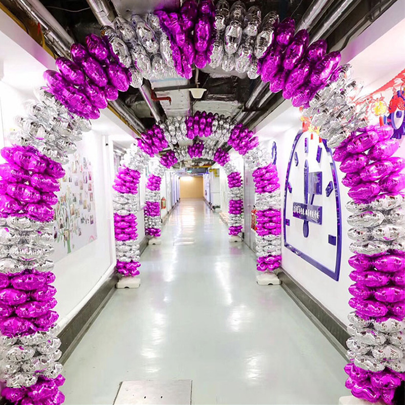 春节铝膜装饰气球四叶草元旦新年拱门桥商场新店开业布置立柱拱门