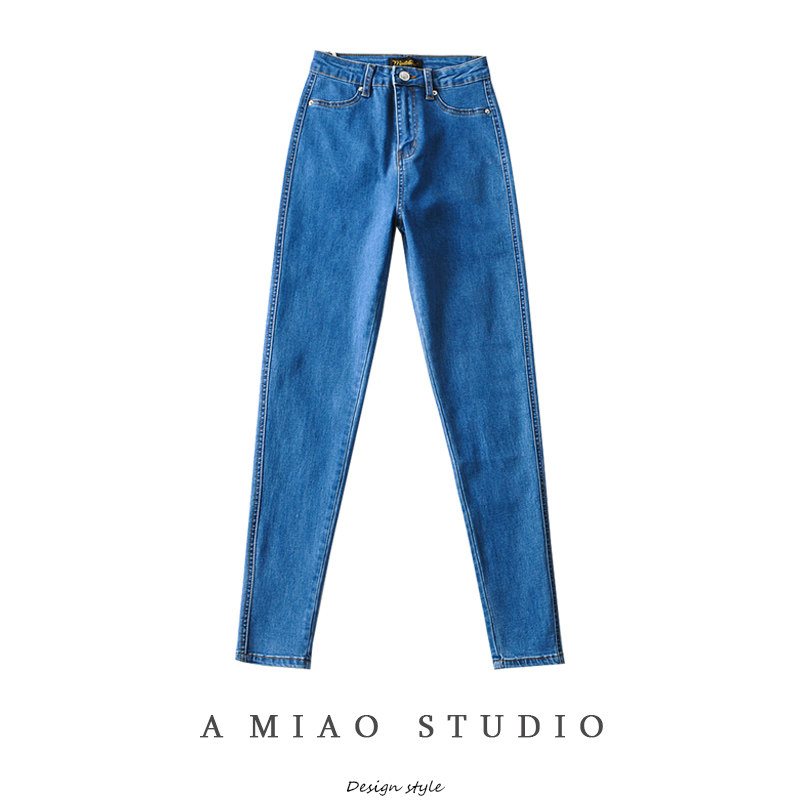 美式小众性感提臀紧身高腰牛仔裤弹力修身百搭牛仔小脚裤铅笔裤女,女装/女士精品,牛仔裤,淘宝优惠券,粉丝福利购,淘宝优惠卷