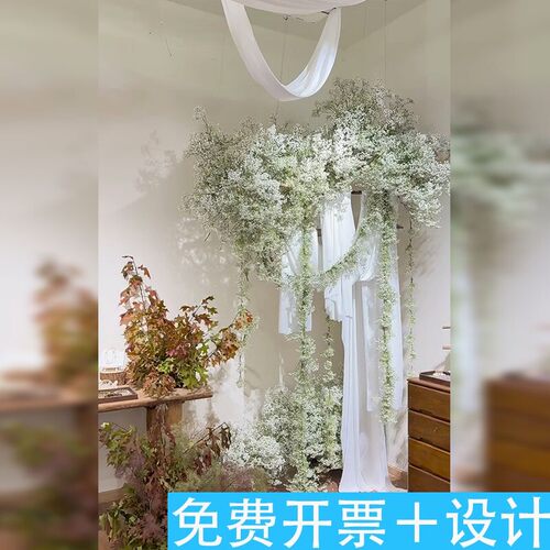 满天星仿真花店铺春日门