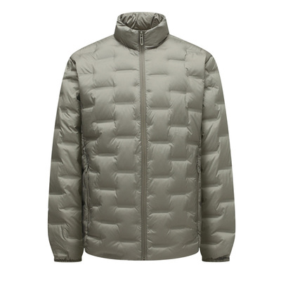 90%绒子含量冬季新款男士加厚中长款羽绒服轻便立领外套轻软保暖a